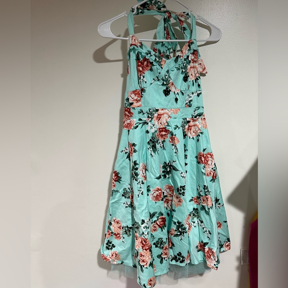 Hot Topic floral halter dress
